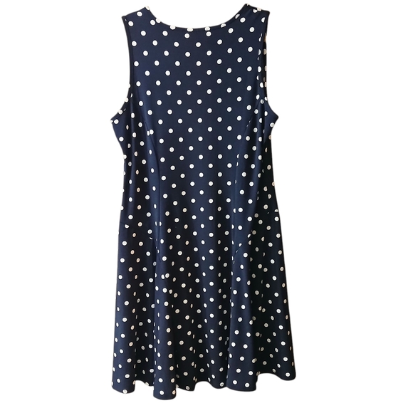 Susan Graver Blue and White Sleeveless Sundress - Picture 4 of 7